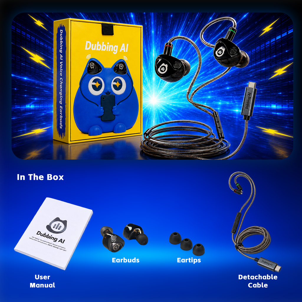 Dubbing AI Voice Changing Earbuds: Real-Time AI Voice Changer for iOS & Android
