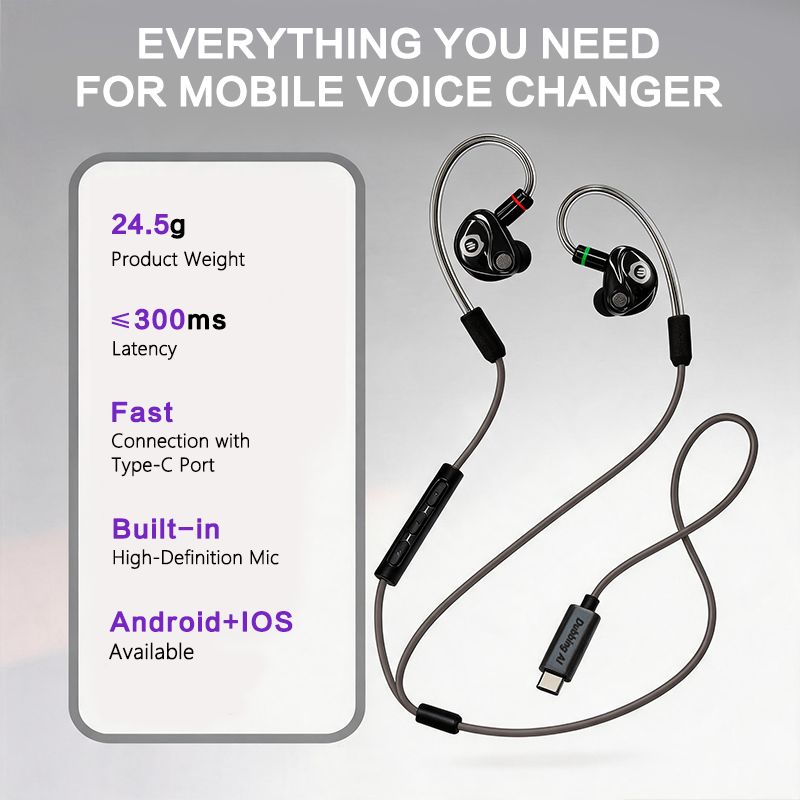 Dubbing AI Voice Changing Earbuds: Real-Time AI Voice Changer for iOS & Android