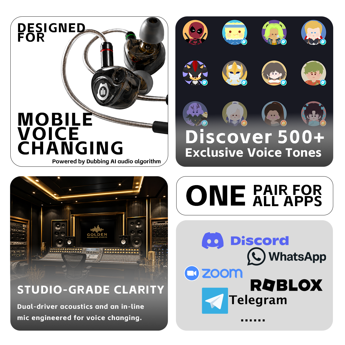 Dubbing AI Voice Changing Earbuds: Real-Time AI Voice Changer for iOS & Android
